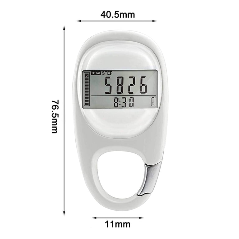 Podomètre 3D Ankilo – Rechargeable USB, Clip Et Cordon, Rétroéclairage LED, Mémoire 99999 Pas – Sans Appli Ni Bluetooth