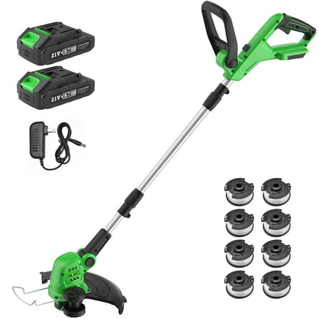 SOYUS String Trimmer, Battery Powered Lightweight Weed Grass Trimmer/Edger, Green