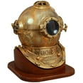 thumbnail image 2 of Antique Diving Divers Helmet US Navy Mark V Deep SCA Helmet With Base, 2 of 3