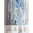 thumbnail image 6 of Blue Botanical Sheer Curtains 72 Inch Length 2 Panels Set, Vintage Impressionist Style Watercolor Voile Window Treatment Rod Pocket Curtains Sheers Drapes for Bedroom/Living Room/Kitchen 52"x72"x2, 6 of 7