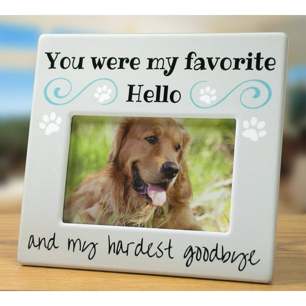 Dog Memorial Picture Frame Favorite Hello