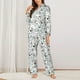 thumbnail image 2 of Fotbe Bicycle Conjunto de Pijama de Manga Larga para Mujer con Estampado, Ropa de Dormir de 2 Piezas, Conjunto de Casa Suave y Cómodo con Bolsillos-Small, 2 of 7