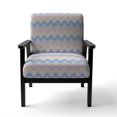 thumbnail image 3 of Designart "Multicolor Horizontal Chevron" Upholstered Patterned Accent Chair and Arm Chair, 3 of 5