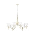 thumbnail image 5 of Keating 6 Light Chandelier in Antique Ivory with Hammered Water Glass Shade, 5 of 7