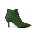 thumbnail image 6 of BLISSFUL STEP Women's Pointy Toe Zipper Stiletto Heeled Ankle Booties, 6 of 8