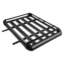 WaiRitoday 50 "X 36.4" Black Aluminium Roof Rack Basket Tray Luggage Cargo Carrier with Bars XL-B