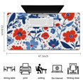 thumbnail image 5 of Long Mouse Pads for Desk,Pioneer Flower Floral Print Pattern Desk Mats on Top Of Desks, Desk Mouse Pad Extra Large with 3mm Non-Slip Base and Stitched Edge for Gaming,Office,Work,Home 47.3"x23.6", 5 of 6