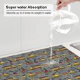 thumbnail image 3 of Uemuo Funny Construction Pattern Dish Drying Mat,16*18 inch Absorbent Dish Drainer Kitchen Counter,Large Size Dish Drying Pad for Countertops,Sinks,Draining Racks, 3 of 6