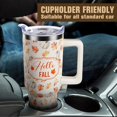 thumbnail image 6 of Fall Pumpkin Tumbler 40oz with Handle & Straw - Vacuum Insulated Stainless Steel Travel Mug - Coffee Water Bottle - Thanksgiving Autumn Decor Gift for Women, 6 of 6