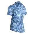 thumbnail image 3 of joogoo Swirls Tie Dye Blue Pattern Men's Cycling Jerseys Mountain Bike Short Sleeve Tops M, 3 of 7
