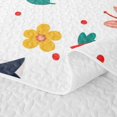 thumbnail image 5 of Erosebridal Cartoon Panda Quilt King, Kawaii Animal Flower King Coverlet Set, Pink Reversible, Monochrome Panda, 3 Pieces (1 Bedspread and 2 Pillowcases), 5 of 7