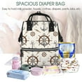 thumbnail image 5 of Balery Anchor with Rope Mummy Backpack - Waterproof Twill Canvas, Large Capacity Diaper Bag with Multiple Pockets and Adjustable Straps, 5 of 6