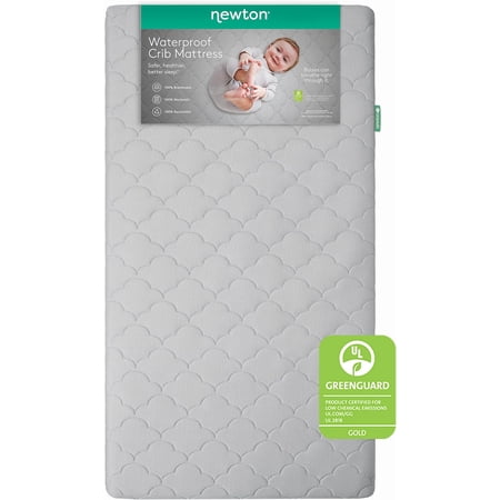 Newton Baby Crib Mattress and Toddler Bed - Waterproof - 100% Breathable Proven to Reduce Suffocation Risk, 100% Washable, Better Than Organic, 2-Stage Removable Cover - Deluxe 5.5" Thick - Grey