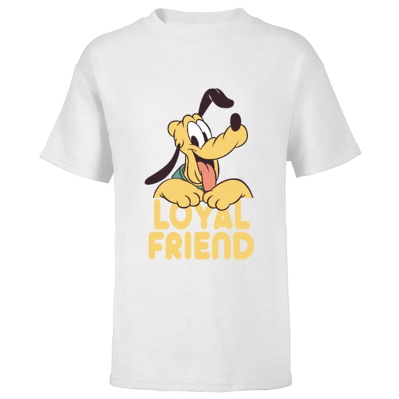 Disney Pluto Mickey Mouse’s Dog Pal Loyal Friend - Short Sleeve T-Shirt for Kids - Customized-White