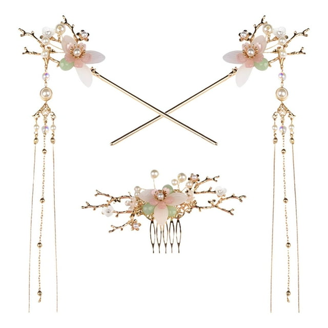 Accesorios de cabello Zulema palillos chinos de pelo perla