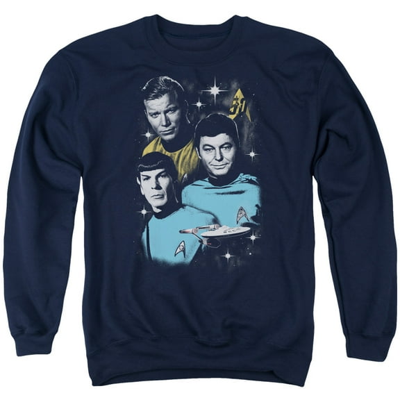Star Trek All Star Crew Adult Crewneck Sweatshirt Navy