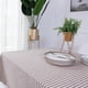 thumbnail image 3 of Mantel Rectangular con Aspecto De Lino, Mantel A Rayas con Borlas, Limpiable, Resistente Al Aceite, Manteles Resistentes A Las Manchas, Fácil Cuidado para Interiores, Exteriores, Jardín,, 3 of 7
