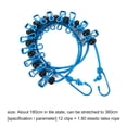thumbnail image 3 of Tendedero Para Acampar Camping Tendedero de viaje con 12 clips Cuerda para colgar ropa de camping (Azul claro), 3 of 3