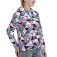 thumbnail image 6 of Lsque Plaid Flamingo Pattern Casual Women's Hoodie,Hooded Sweatshirt with Kangaroo Pocket,Pullover Hoodie with Eye-catching Drawstrings-XX-Large, 6 of 7