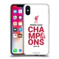 thumbnail image 1 of Head Case Designs Officially Licensed Liverpool Football Club 2020 Champions White Typography Soft Gel Case Compatible With Apple iPhone X / iPhone XS, 1 of 7