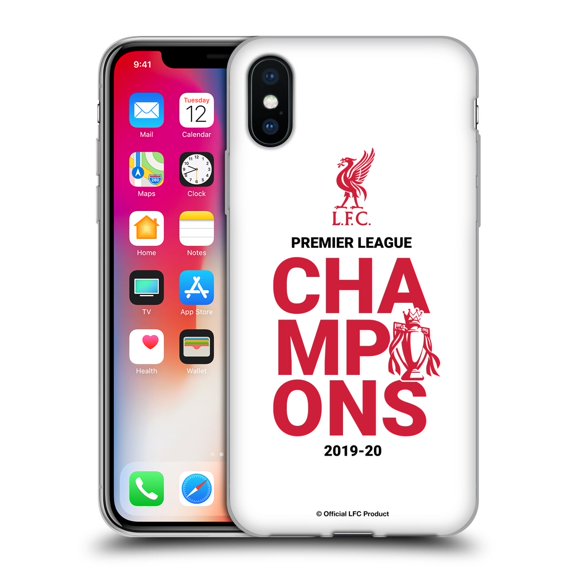 Head Case Designs Officially Licensed Liverpool Football Club 2020 Champions White Typography Soft Gel Case Compatible With Apple iPhone X / iPhone XS