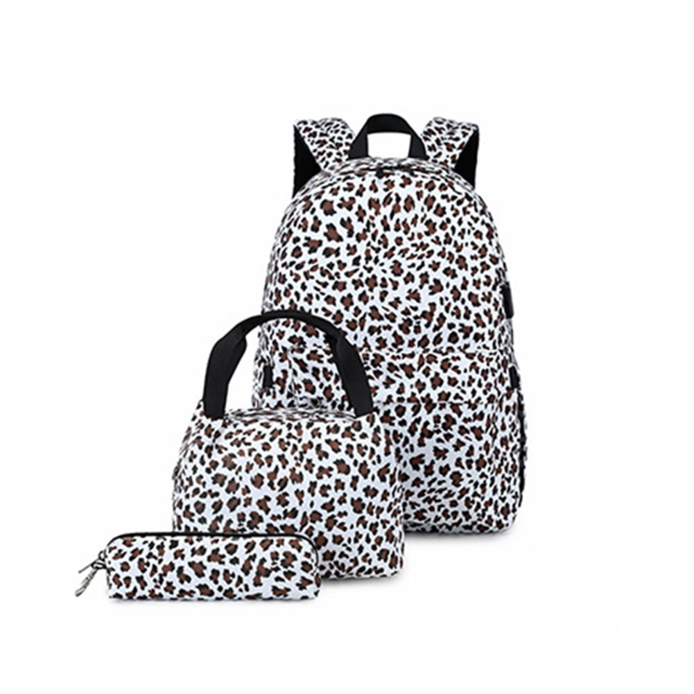 Kepooman 3 in 1 Women' s Fashion Laptop Backpack with Lunch Box Pencil Case, Ladies Leopard Prints School Bookbag Set for Outdoor Shopping Hiking, Brown Kepooman 3 in 1 Women' s Fashion Laptop Backpack with Lunch Box Pencil Case, Ladies Leopard Prints School Bookbag Set for Outdoor Shopping Hiking, Brown