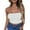 White, variant on Hot6sl Summer Savings Clearance Thermal Underwear Sets,Women's Solid Color Summer Fashion Casual Top Tube Top Strapless Blouse,Women Thermal Underwear|Blue,M