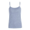 thumbnail image 2 of Débardeur Mode pour Femmes Dos Nu en Modal à Bretelles Ajustables avec Soutien-Gorge Intégré Rembourré Auto-Moulant Hauts Courts Camisole Gilet Sans Manches, 2 of 4