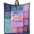 thumbnail image 1 of LHSHID Best Friend Blanket Best Friend Women Gifts Best Friend Birthday Gift Bestie Gifts for Women Friendship Blanket for Best Friend Birthday Gift for Bestie BFF Best Friend Throw 30"x40", 1 of 8