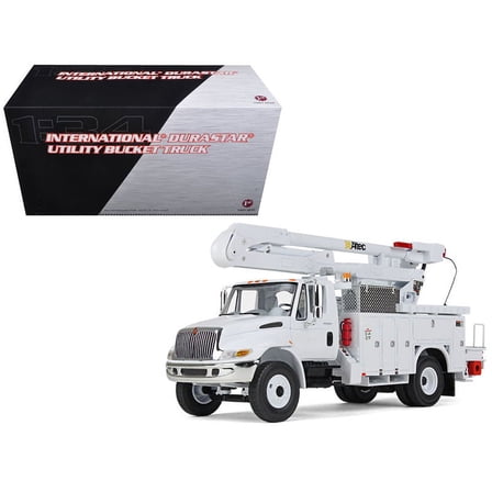 International DuraStar Utility Bucket Truck "Altec" White 1/34 Diecast Model by First Gear