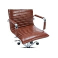 thumbnail image 3 of LeisureMod Harris Modern Adjustable Swivel Leather Task Office Chair with Tilt and Ergonomic Design, Dark Brown, 3 of 9