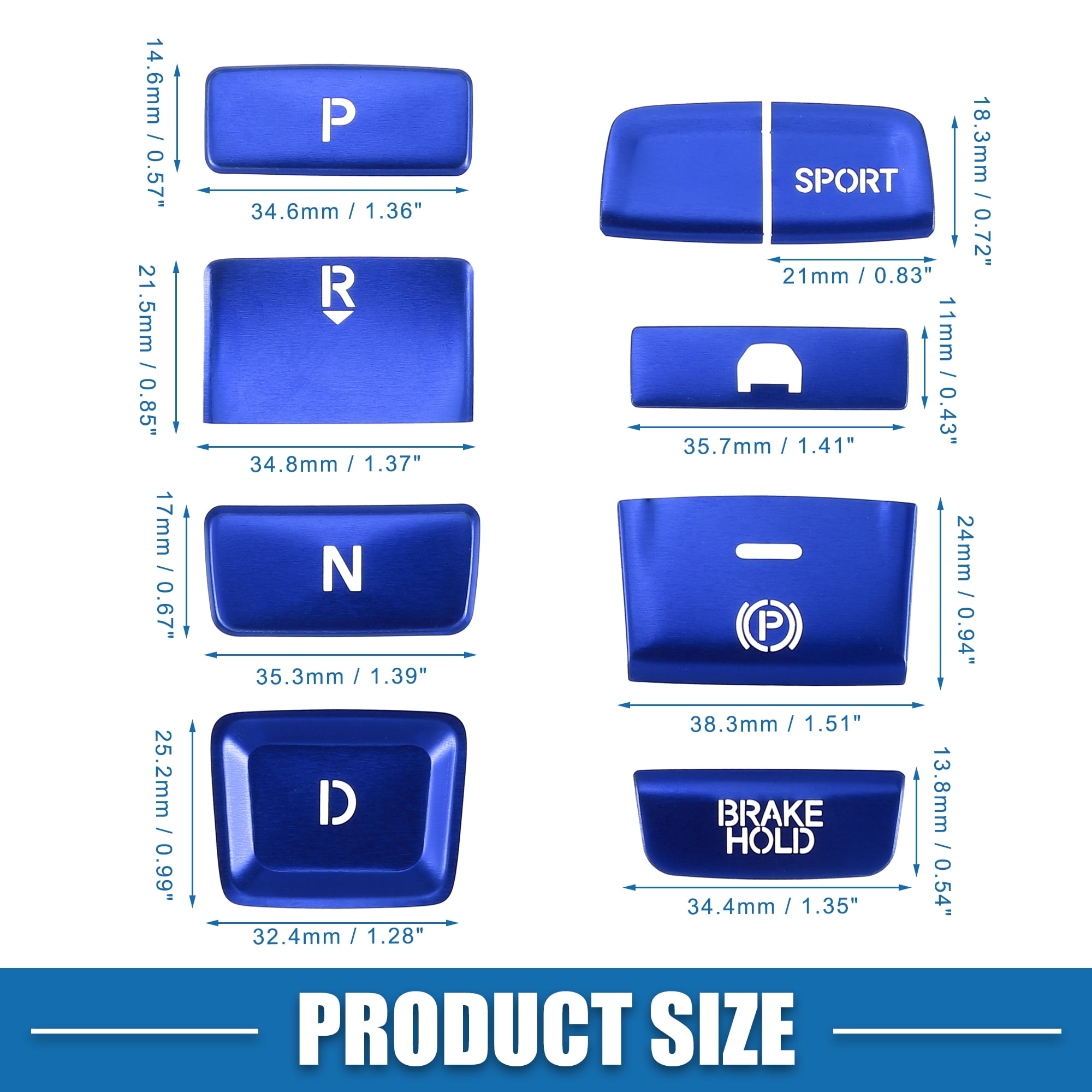 Unique Bargains Gear Shift Handbrake Cover for Honda Accord 2018-2022 Blue