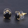 thumbnail image 1 of Round Pink Crystal Quartz Gem Beads Gold-Color Earring for Women Jewelry, 1 of 6