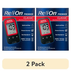 ReliOn Premier CLASSIC Blood Glucose Monitoring System, 2-Pack