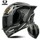 thumbnail image 5 of Casco integral de motocicleta SOMAN para calle, mejorado, con certificación DOT, SM955S, con lentes dobles de colores y casco descubierto para hombres y mujeres, 5 of 5