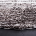 thumbnail image 3 of SAFAVIEH Berber Bijar Abstract Polyester Shag Area Rug, Grey/Dark Grey, 7' x 7' Round, 3 of 8