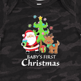 thumbnail image 4 of Inktastic Baby's 1st Christmas with Santa Reindeer and Tree Boys or Girls Baby Bodysuit, 4 of 5