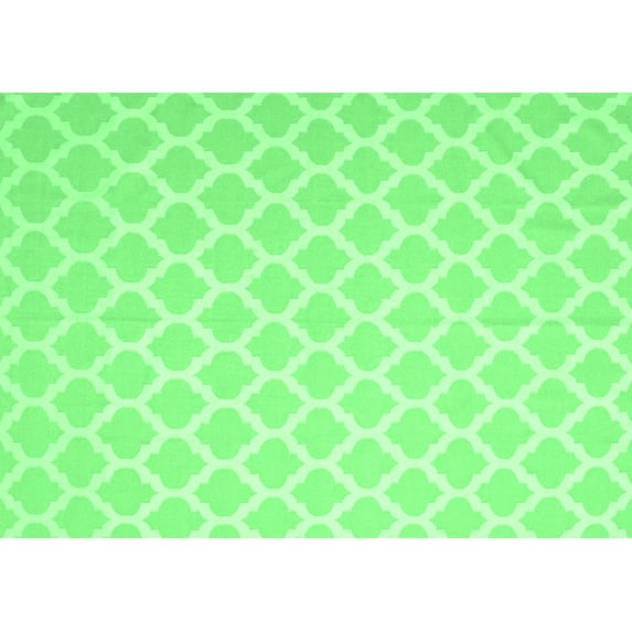 Ahgly Company Indoor Rectangle Trellis Emerald Green Modern Area Rugs, 8' x 12'