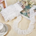 thumbnail image 4 of 1Bag 11 Yards White Double-Layer Pleated Chiffon Lace Trim 5cm Wide 2-Layer Gathered Ruffle Trim Edging Tulle Trimmings Fabric Ribbon for Home DIY Sewing Crafts Costume Pillowcase Embellishments, 4 of 7