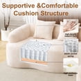 thumbnail image 7 of 104.7" Cloud Sectional Sofa, L-Shaped Chenille Fabric Modular Couch with Deep Memory Foam Seat, No Assembly Modern Curved Couch for Living Room, Beige, 7 of 7