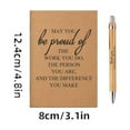 thumbnail image 2 of Ballpoint Pen Inspirational Notebook Keychain Set - Motivational Quote Stationery Kit for Office & Daily Use, Eco-Friendly Writing Supplies with Stylish Keychain, Gift-Ready Packag, 3.1*4.8in, Brown, 2 of 7