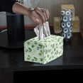 thumbnail image 5 of Psesaysky PU Leather Tissue Box Cover Rectangular Green Floral Tissue Holder Dispenser Paper Cover Case Napkin Holder St. Patrick Home Decor for Bathroom living room office car kitchen, 5 of 7