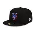 thumbnail image 1 of Gorra New York Mets New Era negra auténtica 59FIFTY ajustada, 1 of 6
