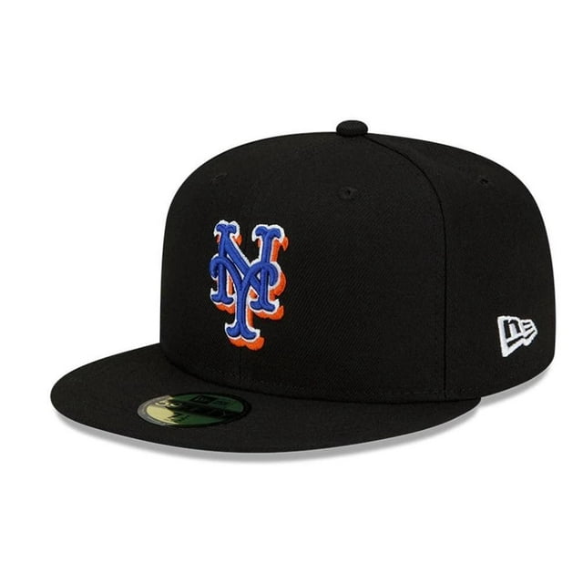Gorra New York Mets New Era negra auténtica 59FIFTY ajustada