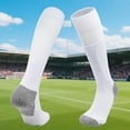 thumbnail image 2 of Virmaxy Unisex Kids Terry Sole Over The Knee Soccer Socks Thick Breathable Stockings Socks for Training Matches and Sports Activities, for 6-17Y, 2 of 4
