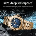 thumbnail image 4 of Poedagar luxury man wristwatch business stainless steel quartz men watch waterproof luminous date Square men's watches clock box, 4 of 20