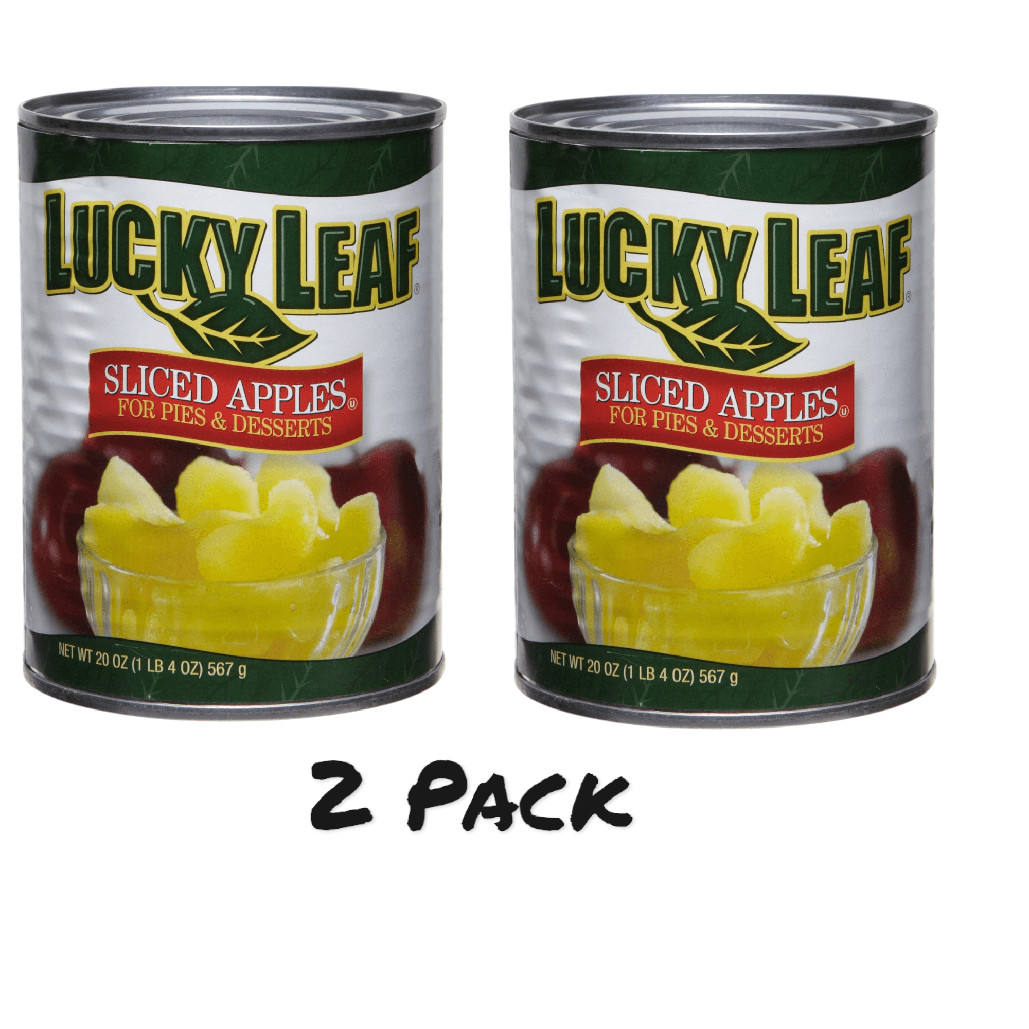 (2 pack) ( 2 Pack ) Lucky Leaf Sliced Apple for Pies & Desserts, 20 oz