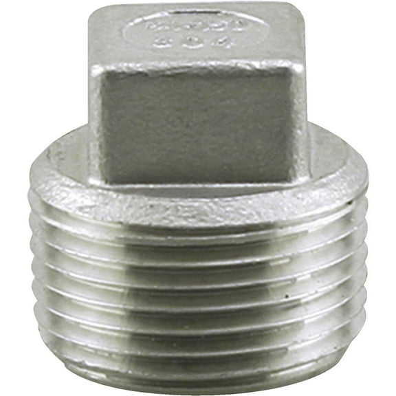 Boshart U2-SSP-12 1.25 in. Plumb-eeze Square Head 304 Stainless Steel Cored Plug