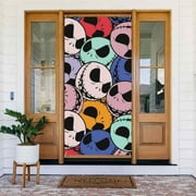 Nightmare Before Christmas Jack Skellington Door Cover Decorated Banner Tapestry Home Decoration Holiday Party Supplies Door Banner Porch Sign Banner 72.8 x 35.4 Inch