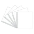 Bund Top Loading Page Protectors with White Inserts, 12x12, 5Pack